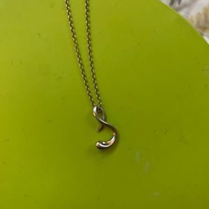Tiffany and Co. letter S Pendent necklace